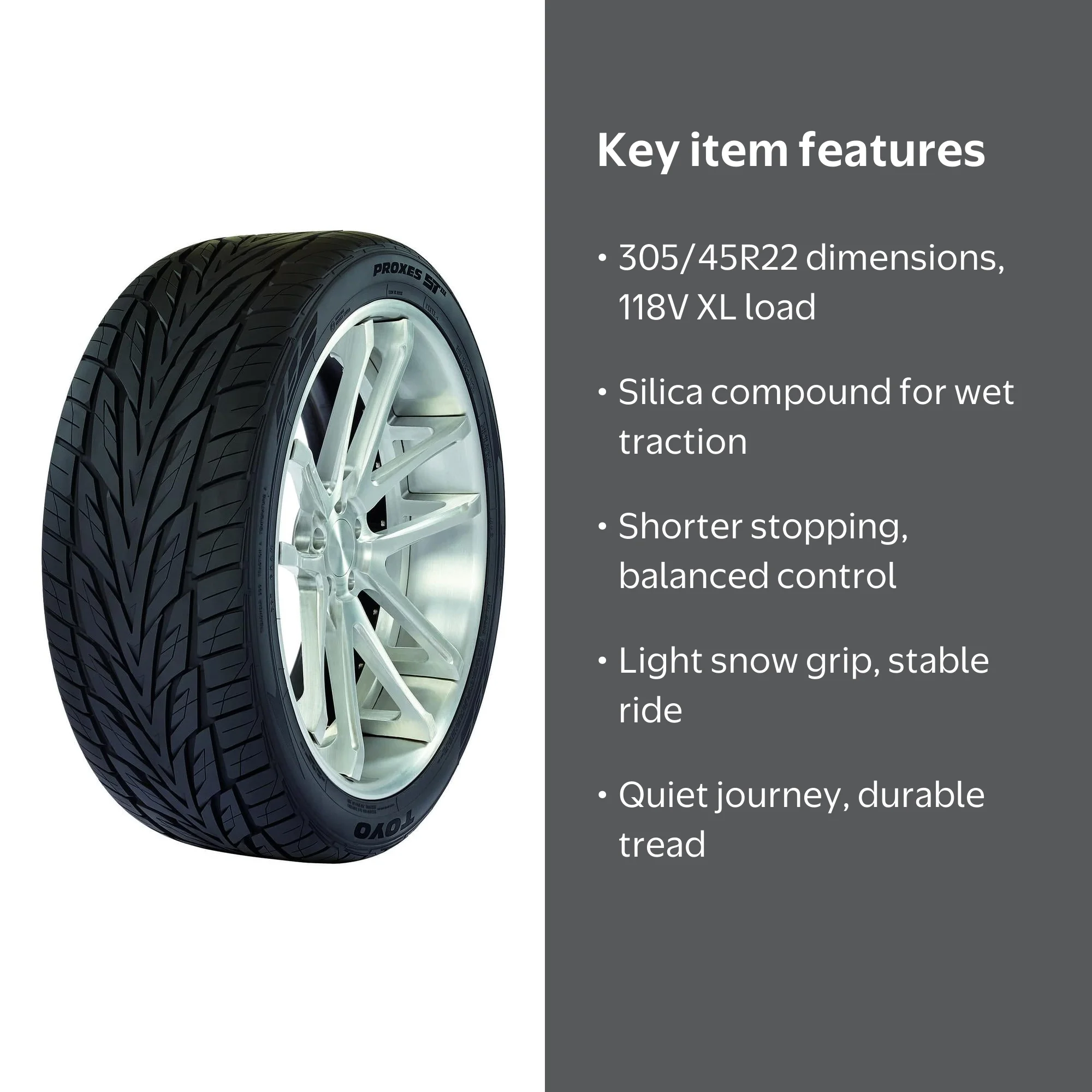 Toyo Proxes ST III All-Season Passenger Tire, Size P305/45R22 118V