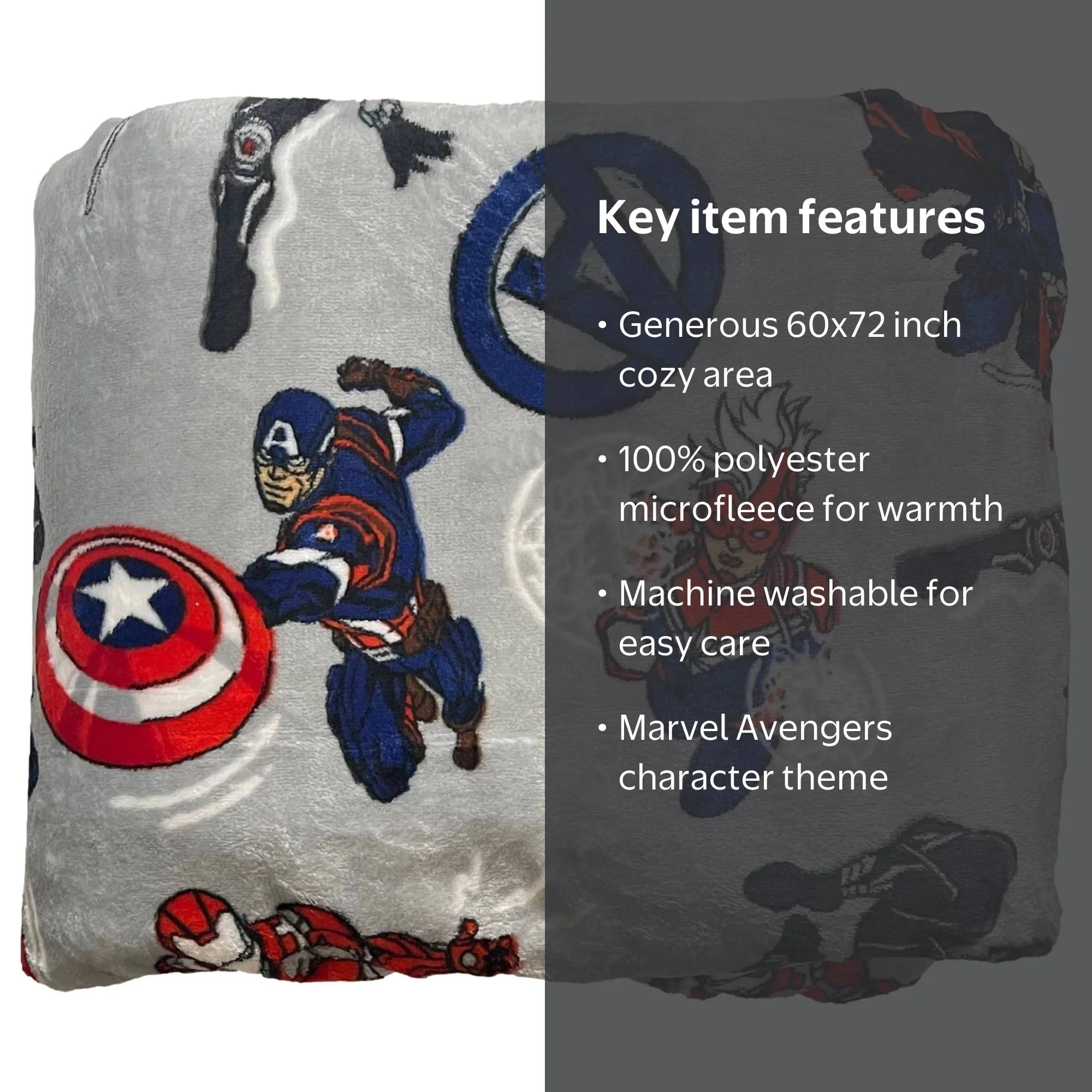 The Big One Oversized Marvel Characters Plush Avengers Throw