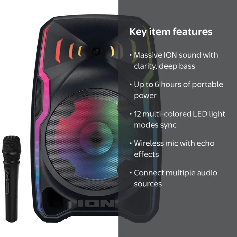 ION Audio Total PA Apex Battery-Powered PA Speaker with Microphone
