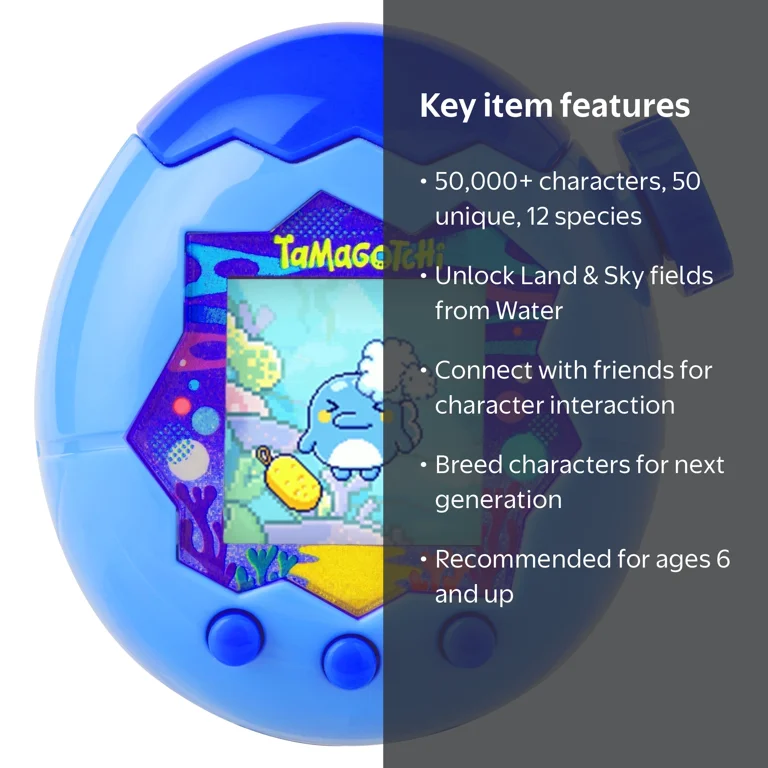 Tamagotchi Paradise - Blue Water Digital Pet - Walmart.com