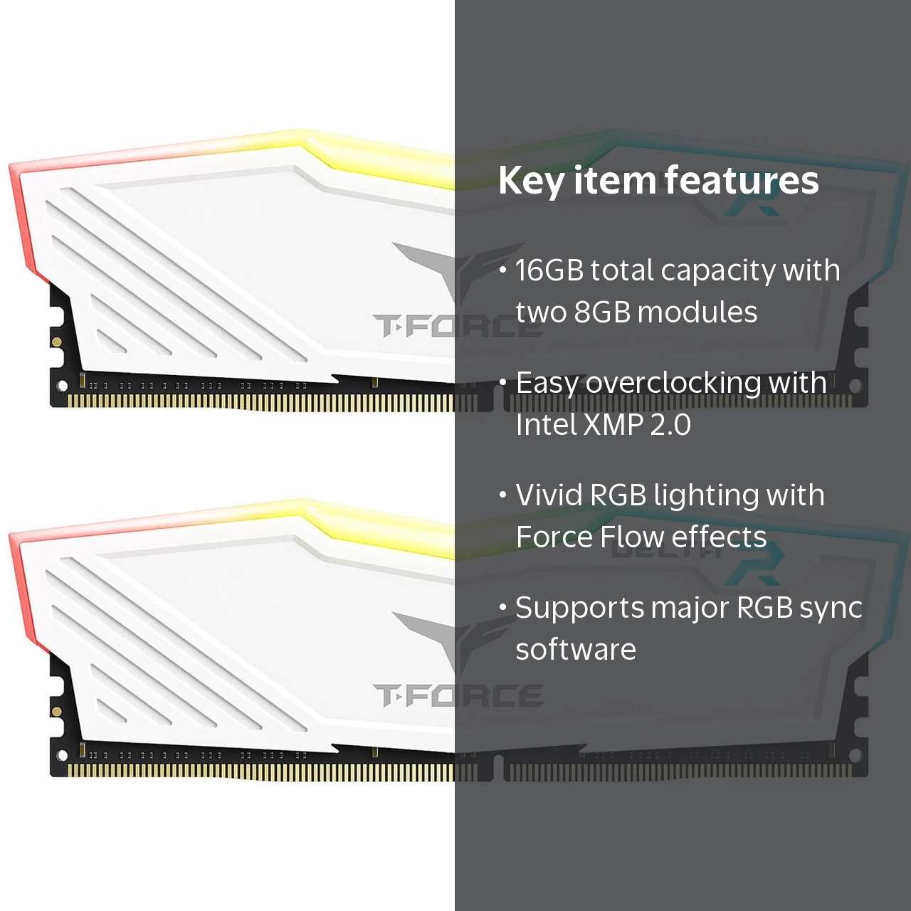 TEAMGROUP, Desktop Memory, RGB DDR4 3200, 16GB (2 x 8GB