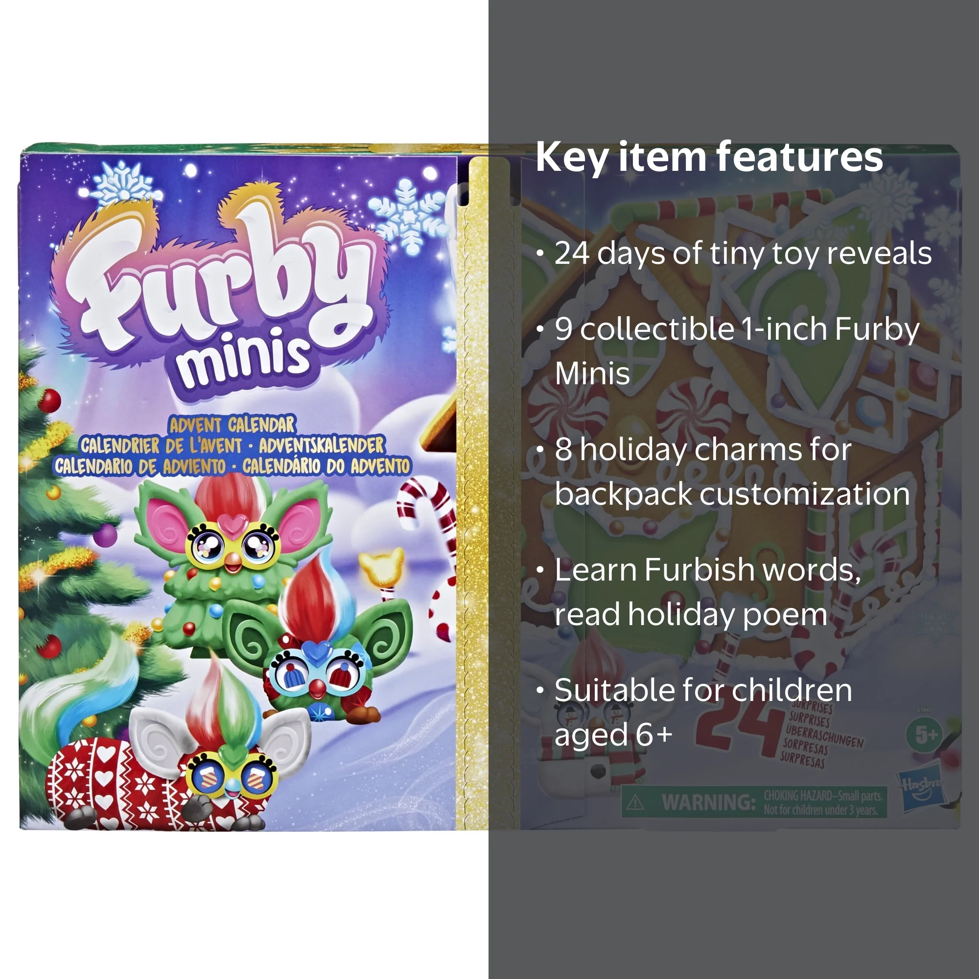 Furby, Minis Advent Calendar Toy for Kids 6+ with 24 Surprises