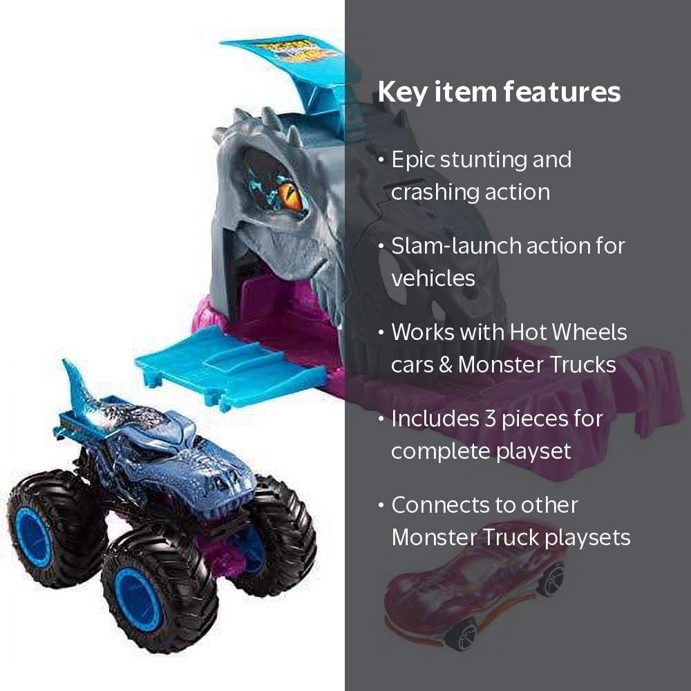 Hot Wheels, Monster Pit & Launch Truck Playset, 3 Pieces, Action