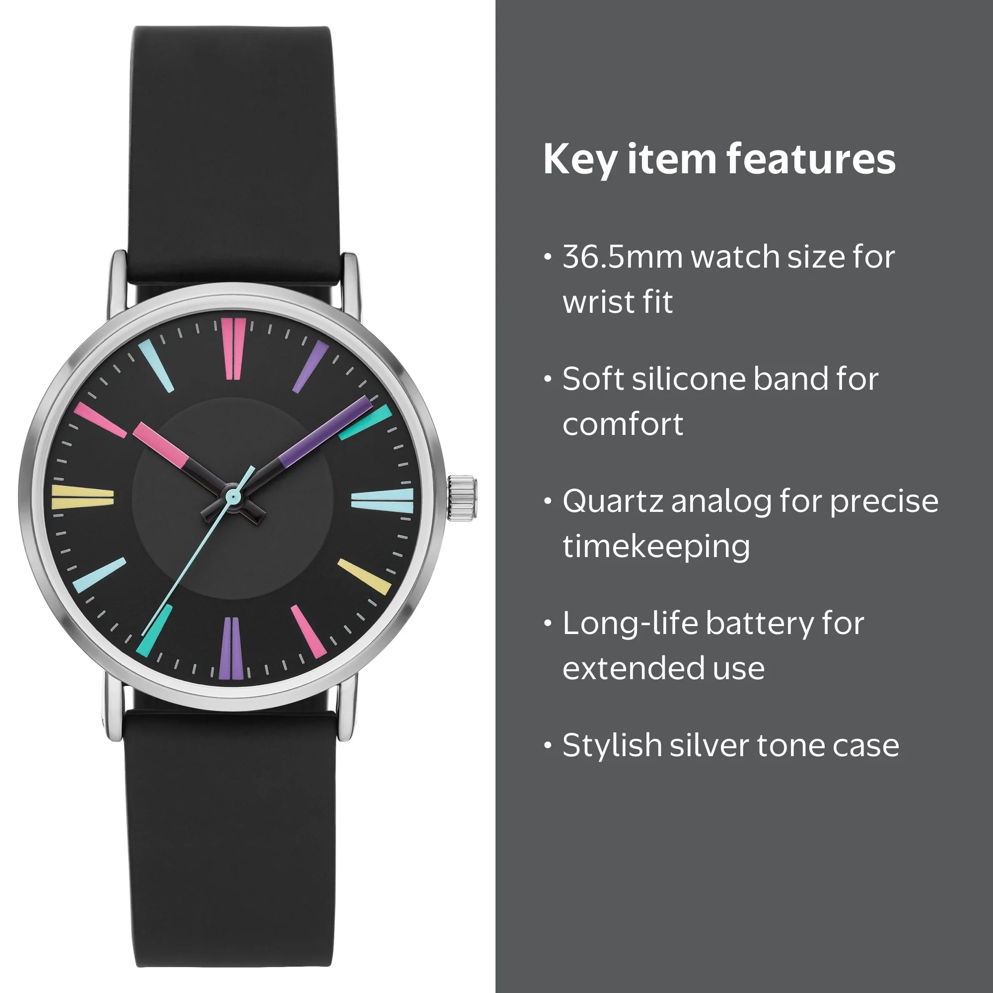 Womens Watch Bundle Lot Modern Gray Black Watch It Pink Varsales Silver Tone ✨️ Silver with a touch of color screams 2000s ? Just a small  main image 3