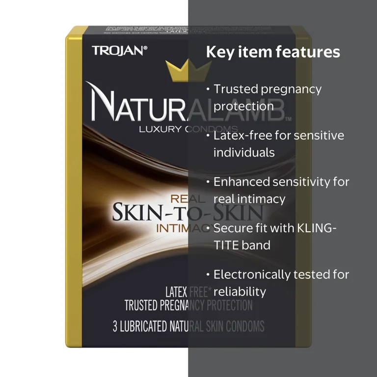 【生産終了•希少】TROJAN NaturaLamb 10個入り　未開封 TROJAN NaturaLamb Latex Free Luxury Lubricated Condoms, 3 Count
