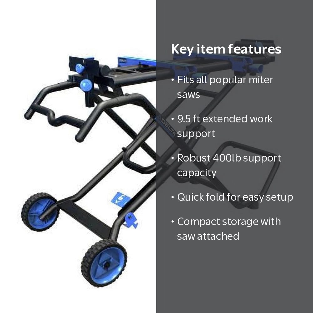 Delta 36-260 Flolding Miter Saw Stand w/wheels - Walmart.com