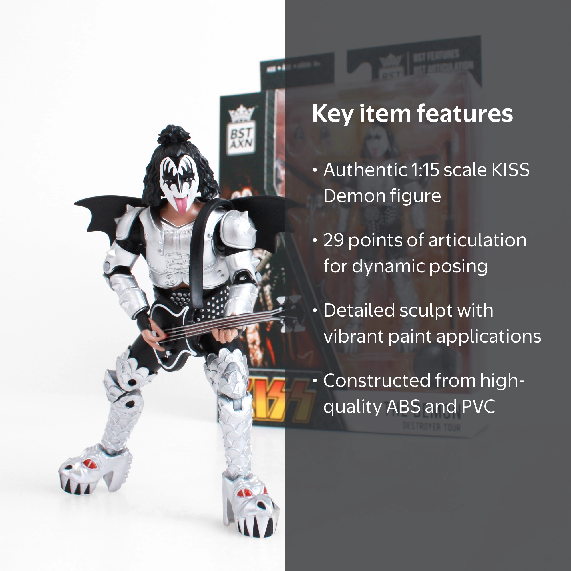 The Loyal Subjects, KISS The Demon Action Figure, 5 Inches, Silver