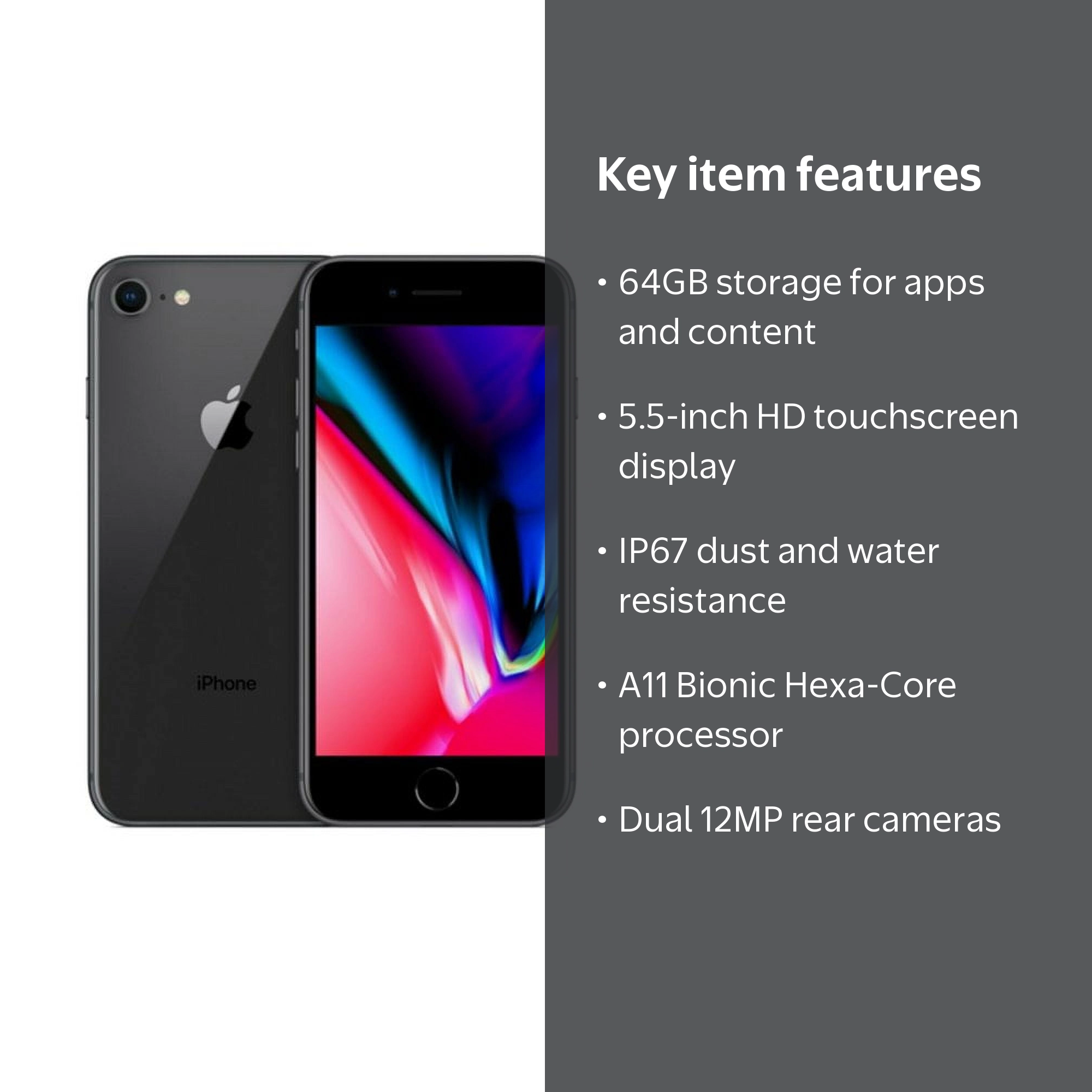 Pre-Owned Apple iPhone 8 64GB Space Gray AT&T - Used - Fair