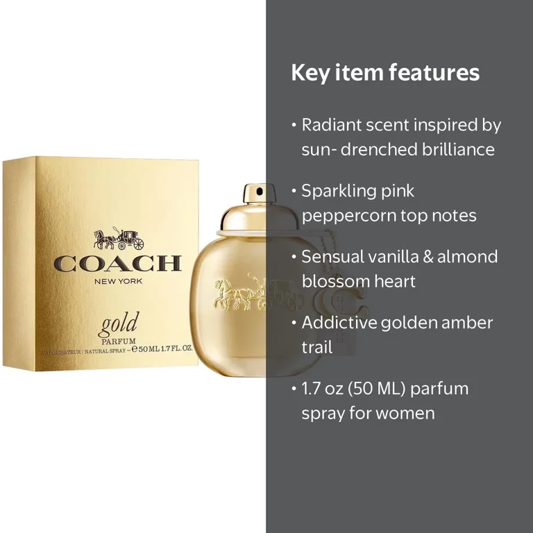 Coach Gold 1.7 oz Parfum Spray Womens Perfume 50 ml NIB - Walmart.com