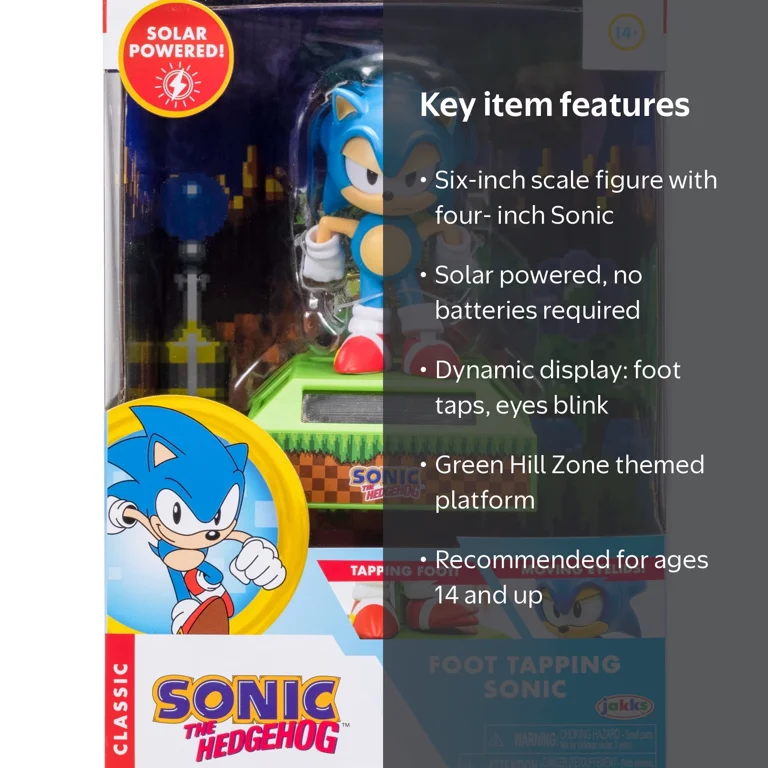 Sonic The Hedgehog 6 inch Collectible Solar Powered Impatiently