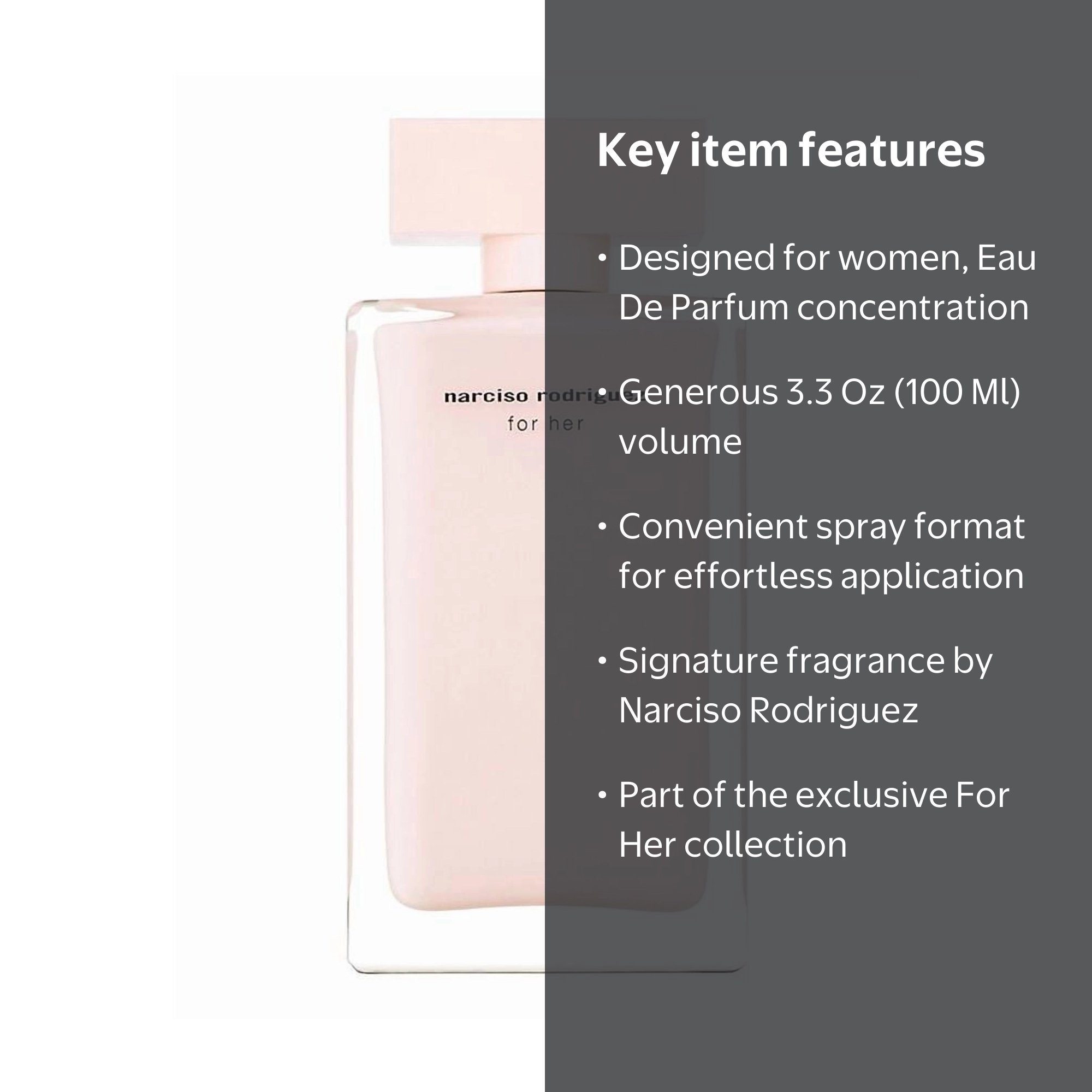 Narciso Rodriguez, Eau De Parfum Spray, 3.3 Oz / 100 Ml, For Her