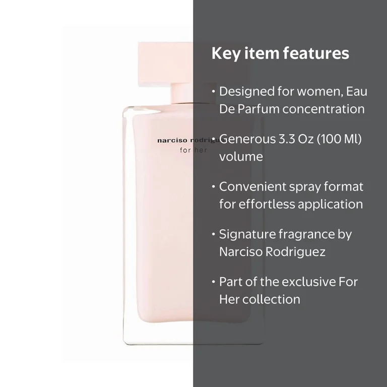 Narciso Rodriguez, Eau De Parfum Spray, 3.3 Oz / 100 Ml, For Her