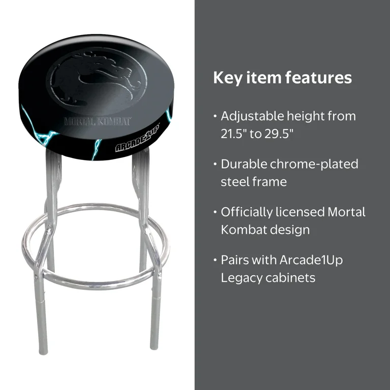 Arcade1UP - Midway Legacy - Mortal Kombat Adjustable Gaming Stool
