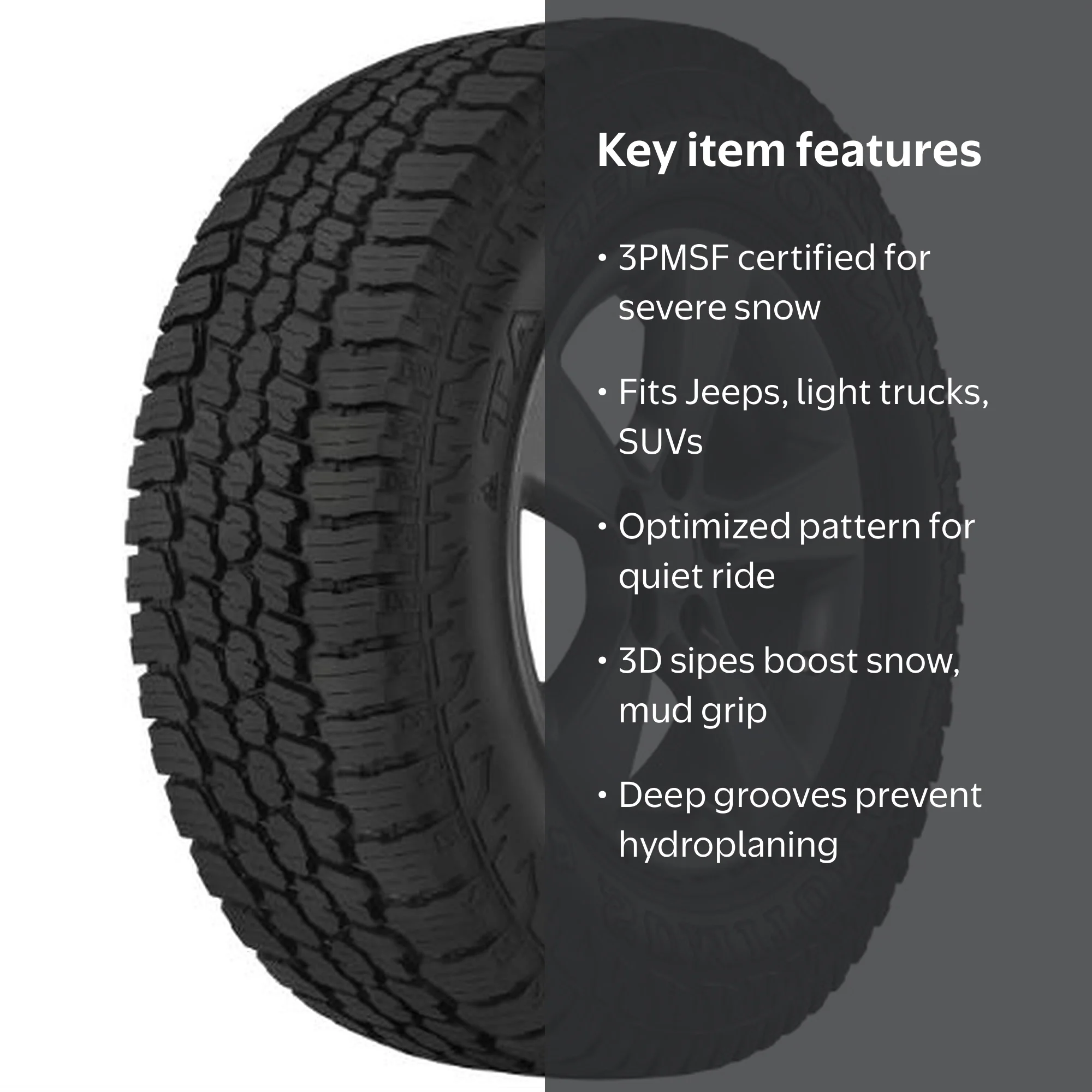 Sumitomo Encounter AT 275/60R20 115T Light Truck Tire for Jeeps
