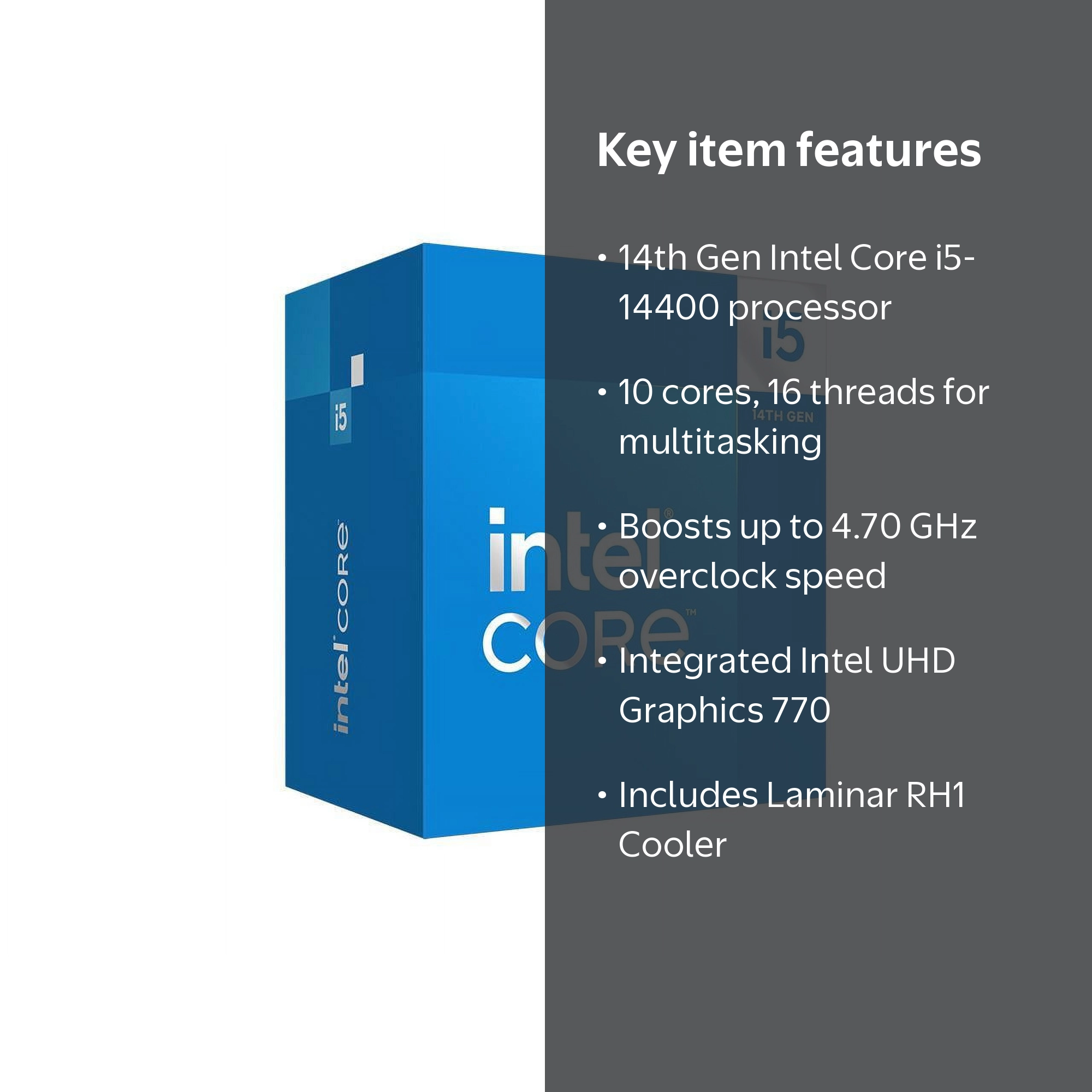 Intel Core i5-14400 Desktop Processor - 10 Cores (6P+4E) & 16