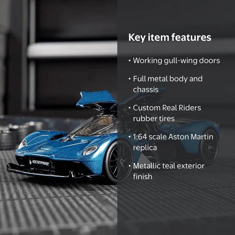 Hot Wheels, Collectible Car, Aston Martin Valkyrie, Metallic Teal