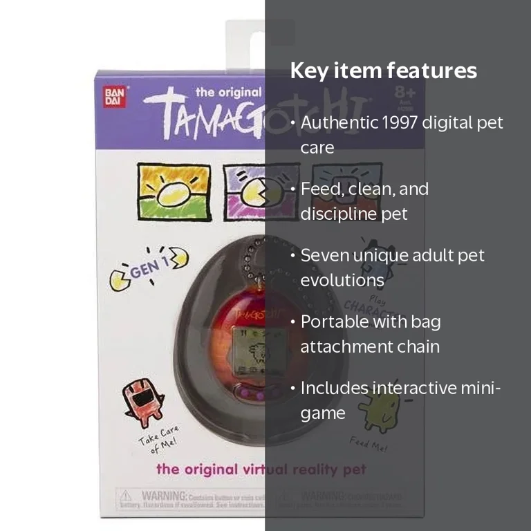 Tamagotchi Gen 1 Classic Sunset Digital Pet - Walmart.com