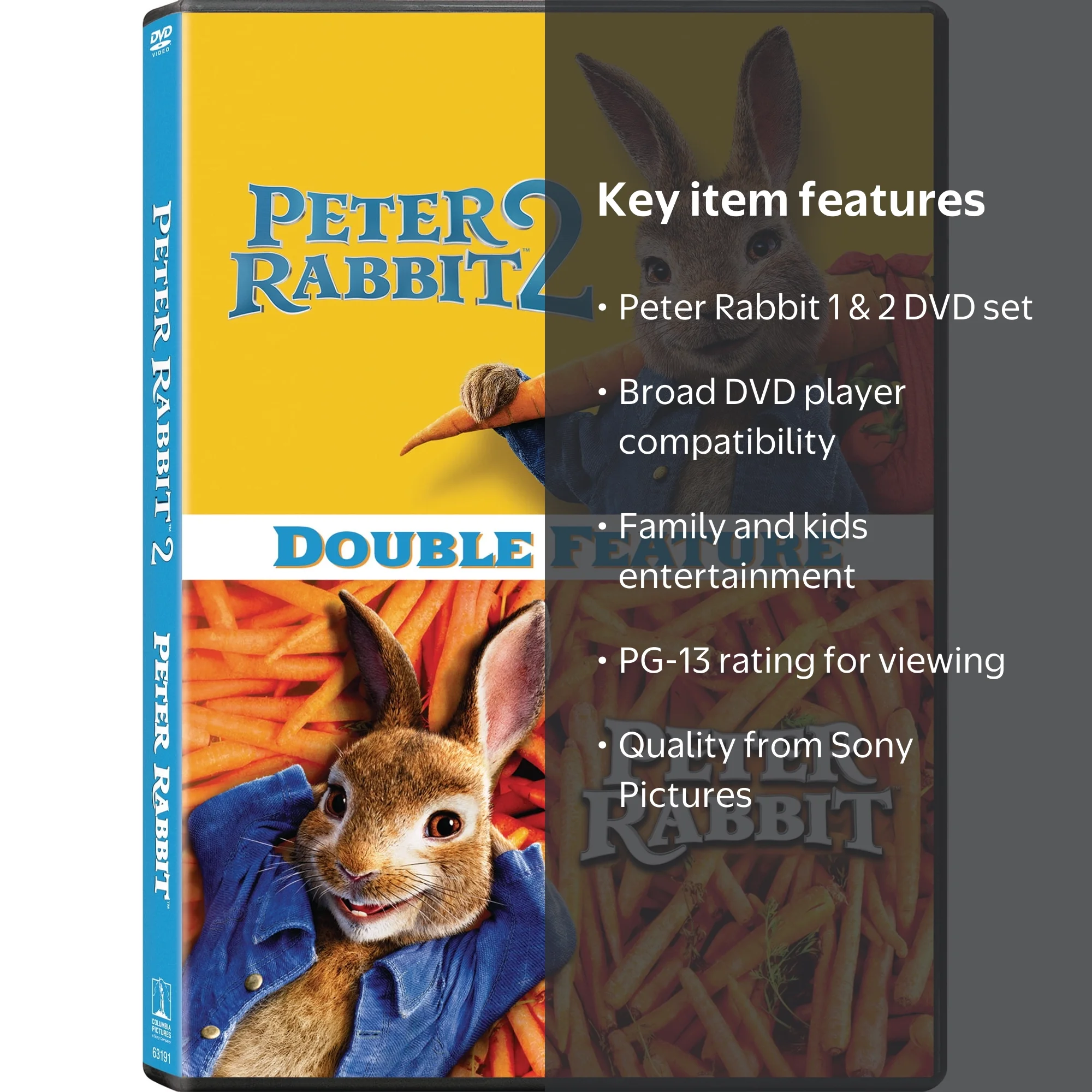 Peter Rabbit 1 & 2 - Kids Family Movie Double Feature (DVD