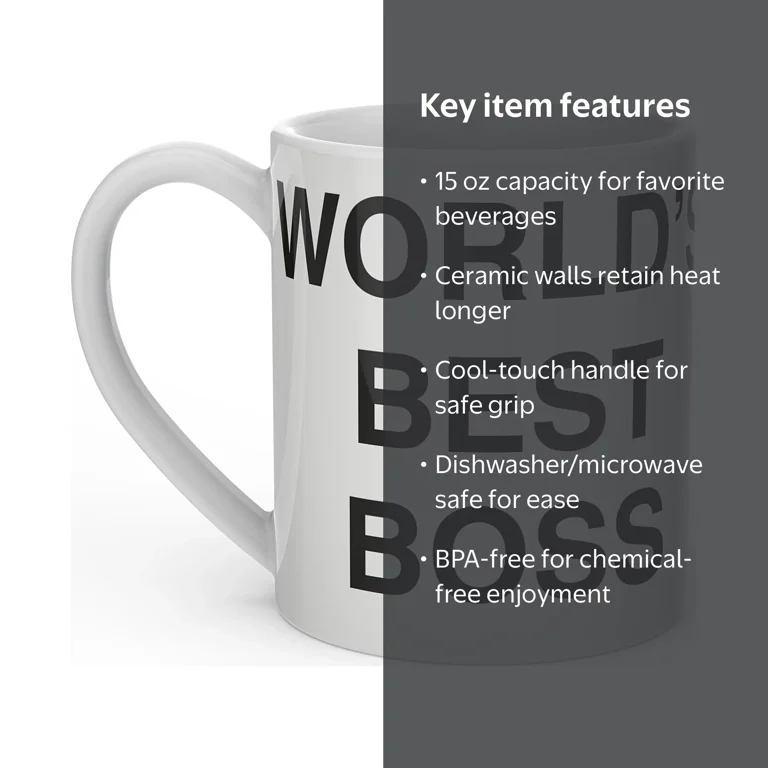 Zak Designs The Office 15 Ounce Mug, World's Best Boss - Walmart.com