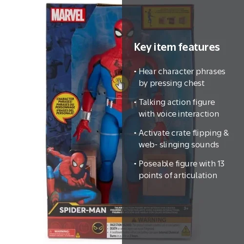 Marvel Spider-Man Talking Action Figure (with Interactive Crates