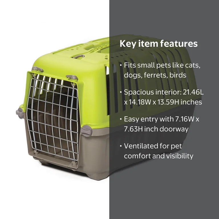MidWest Homes For Pets, Travel Pet Carrier, 22 inch Spree, Green