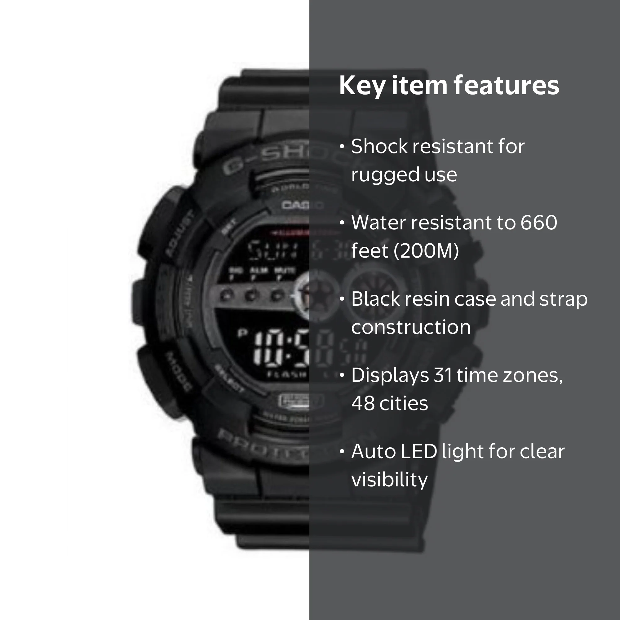 GD100-1B Men's G-Shock World Timer Digital Dive Watch - Walmart.com
