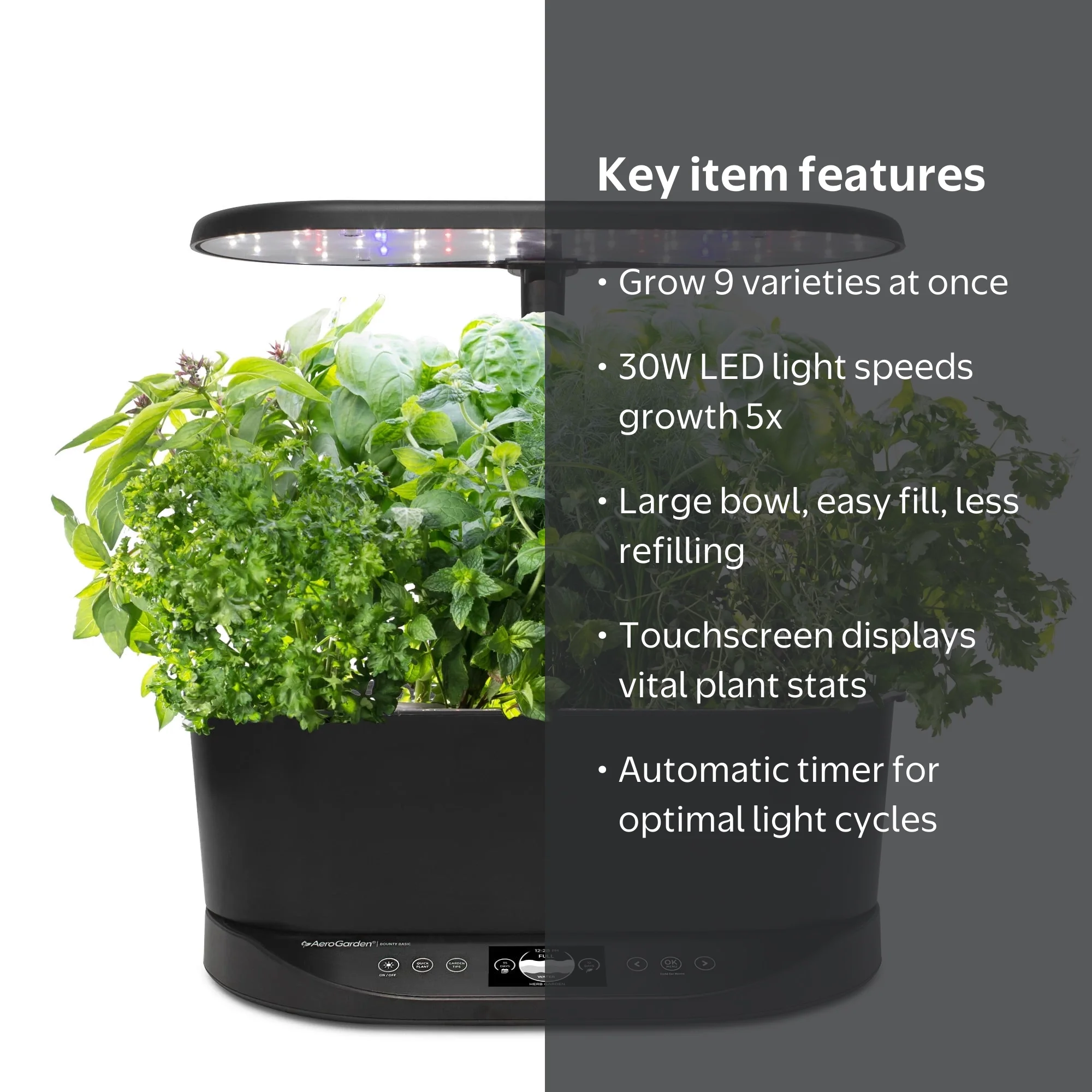 AeroGarden Bounty Basic Indoor Hydroponic Garden with LED Grow