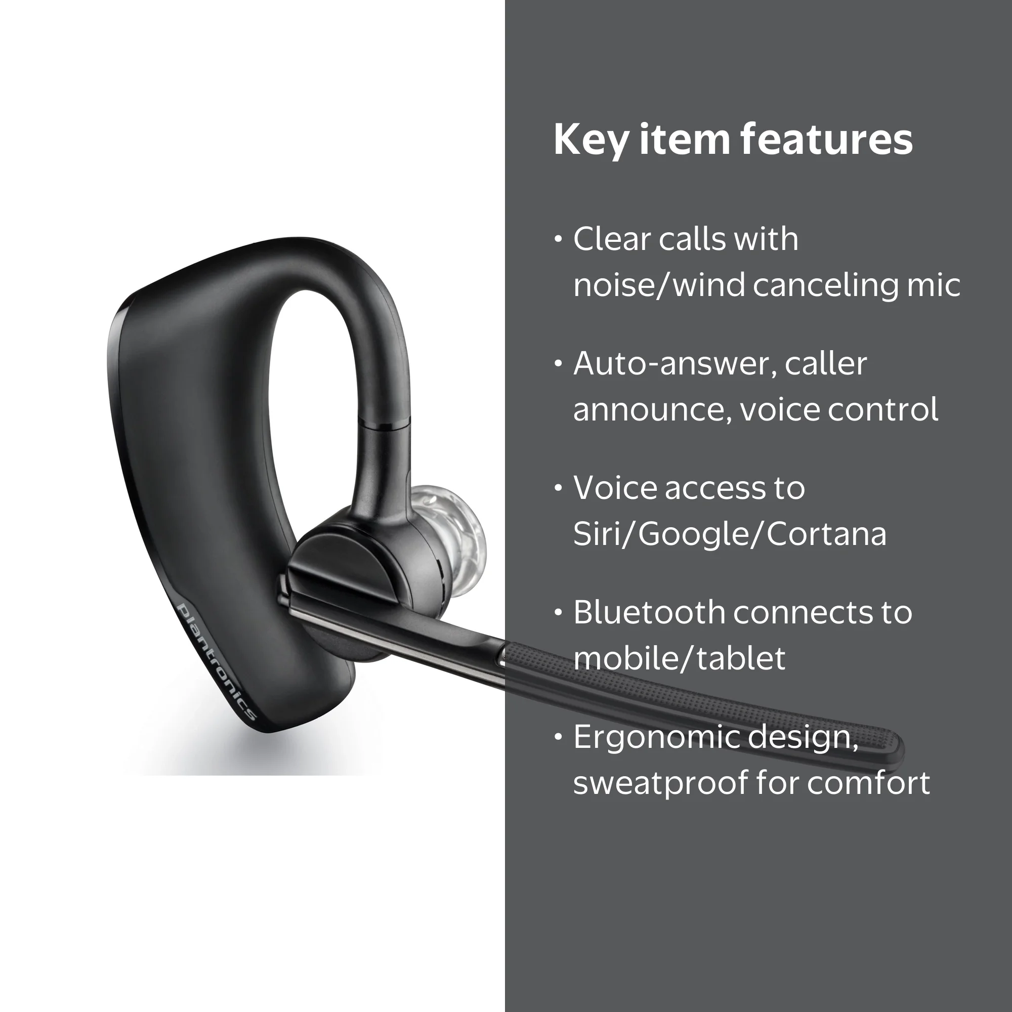 Poly Plantronics Voyager Legend Single-Ear Bluetooth Headset with
