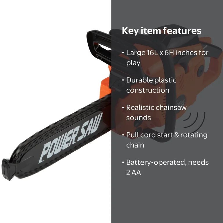 Hey! Play! Toy Chainsaw for Kids Pretend Play Outdoor Power Tool Hey! Play! Toy Chainsaw for Kids Pretend Play Outdoor Power Tool