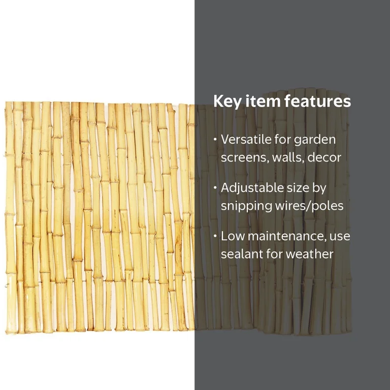 Backyard X-Scapes Natural Bamboo Fencing Garden Screen Rolled