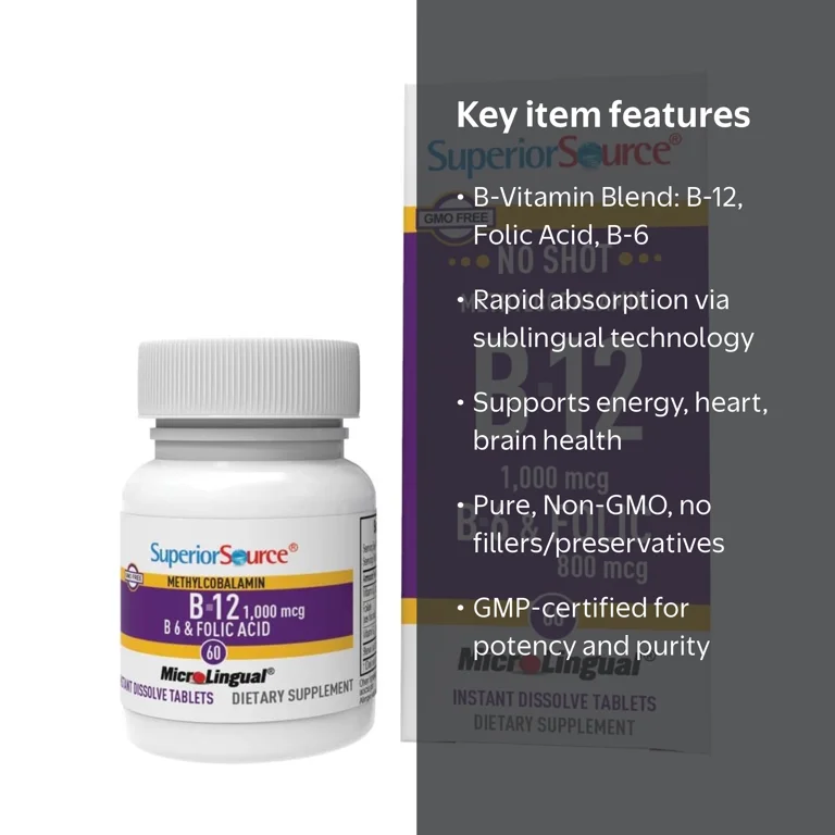 b12 injections and folic acid tablets Vitamin B-12 2500mcg with DaVinci Laboratories Active Folate B12 Supports cellular health DaVinci Labs - Active Folate