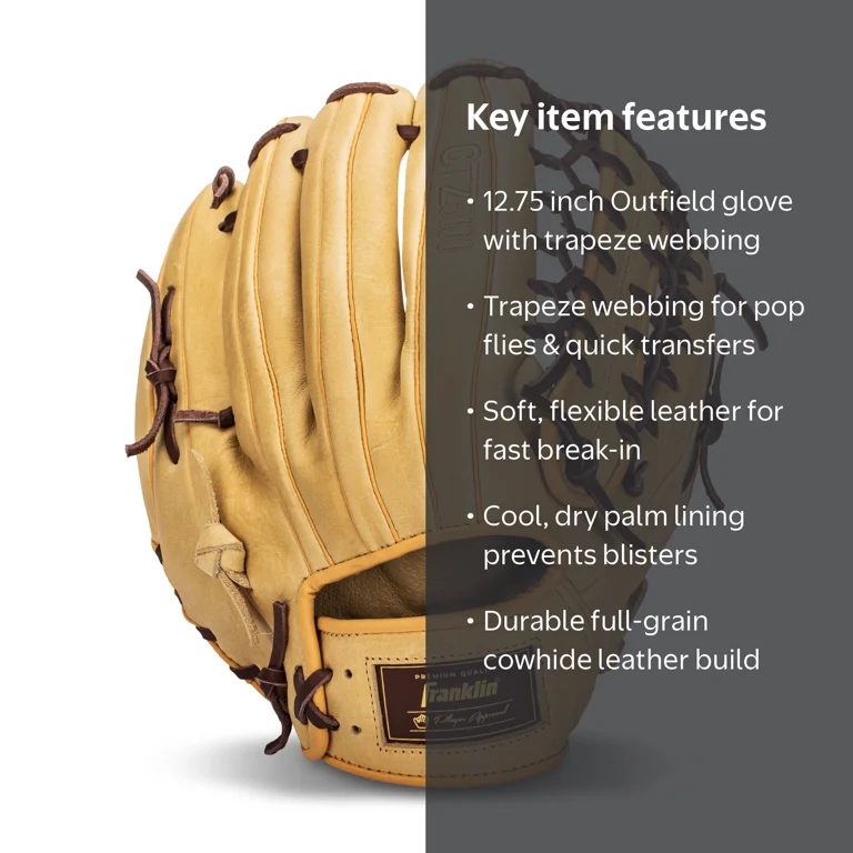 Franklin Sports CTZ5000 Cowhide Leather Baseball Outfield Glove