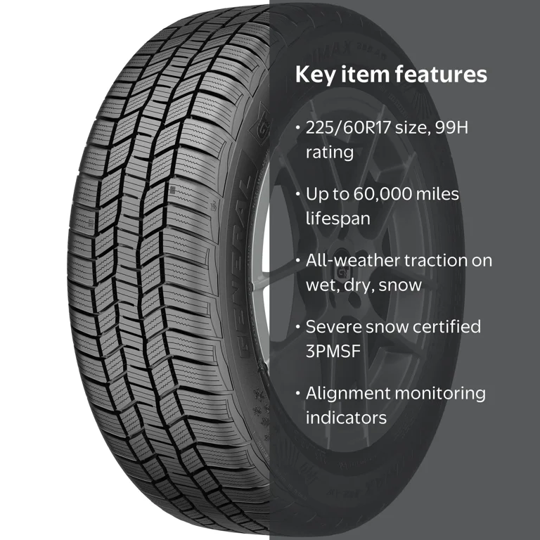 General AltiMAX 365 AW All Weather 225/60R17 99H Passenger Tire