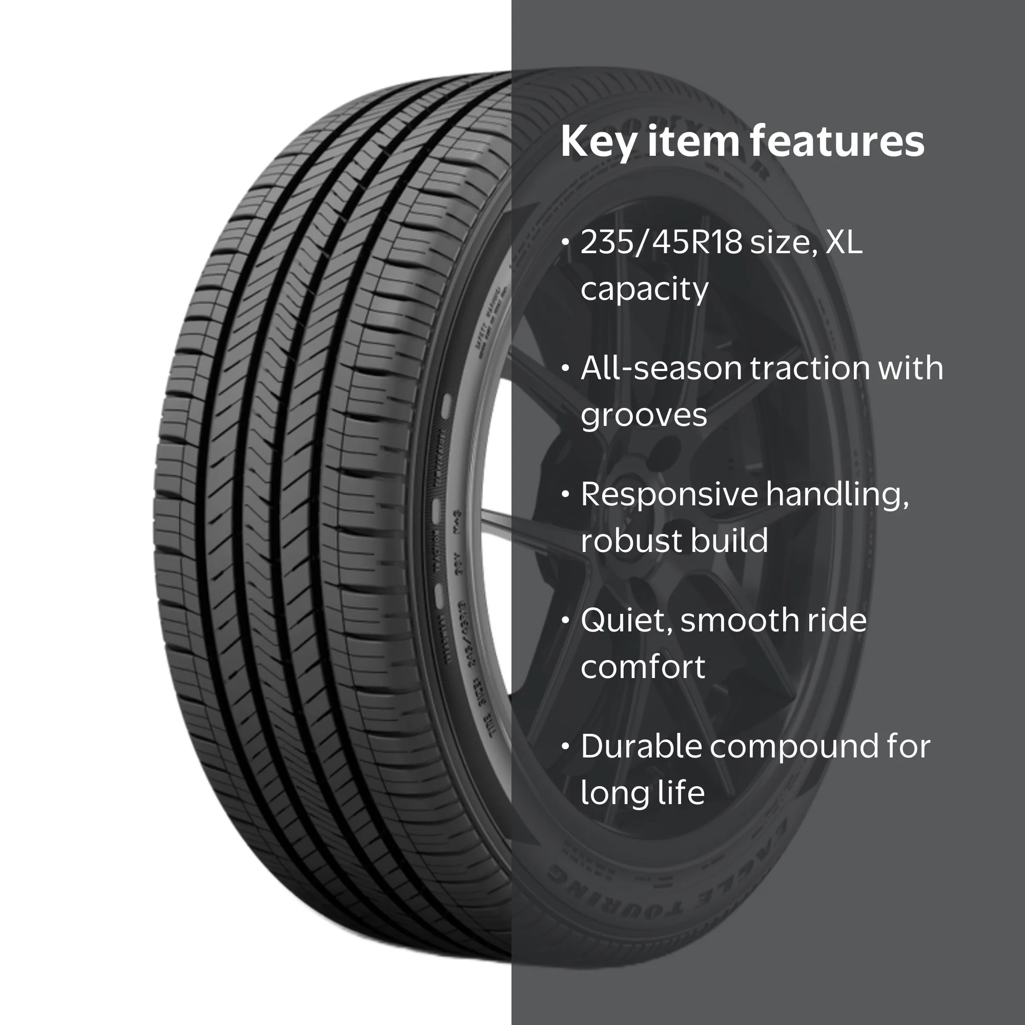 Goodyear, Passenger Tire, All Season, 235/45R18, XL, 98V - Walmart.com