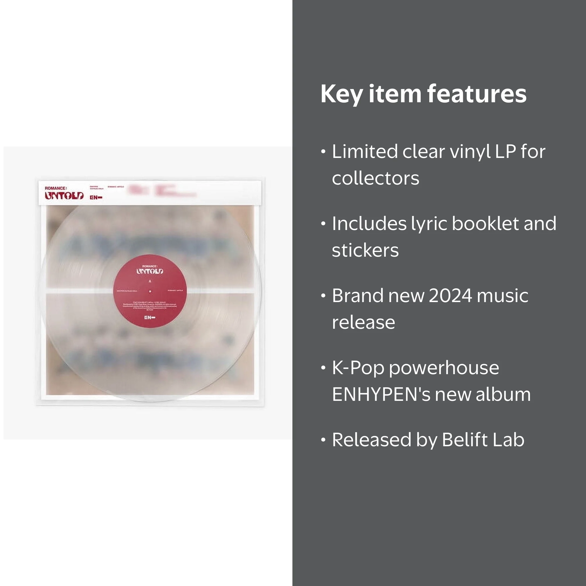 Belift Lab, Vinyl Record, Romance: UNTOLD, Music & Performance