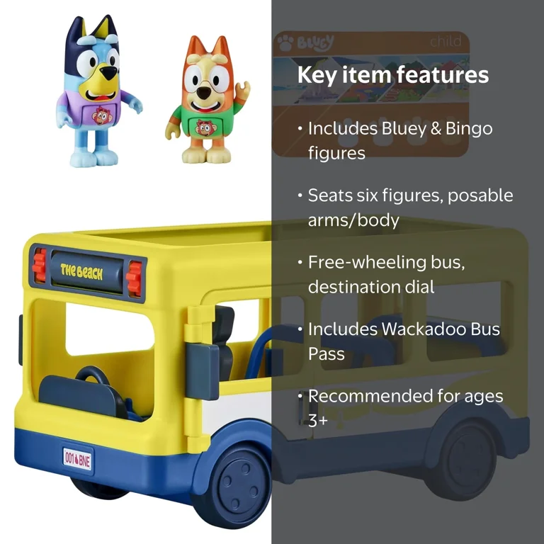 すずらんBlueyブルーイThe Magic School Bus 23冊 Bluey Adventure Bus: Toy for Preschool Age 3+| 2.5-3