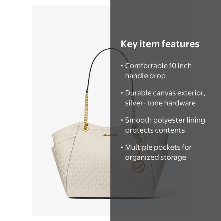 Michael Kors Women's Jet Set Large Logo Shoulder Bag, Pale Gold