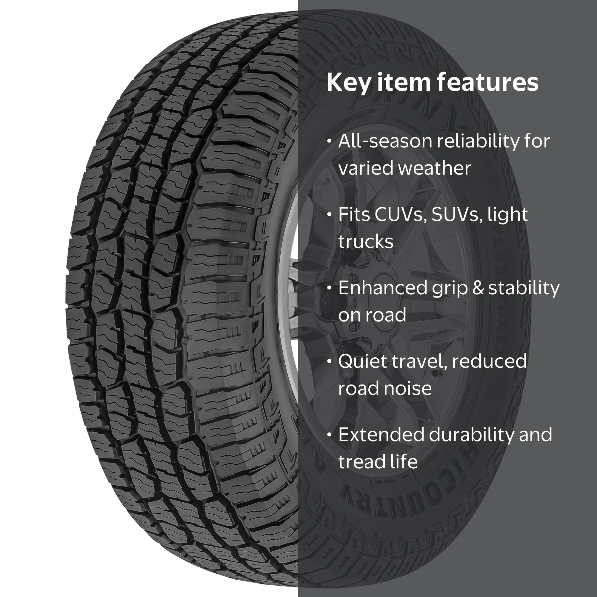 Prinx HiCountry All-Terrain Tire A/T HA2 275/60R20 115T with