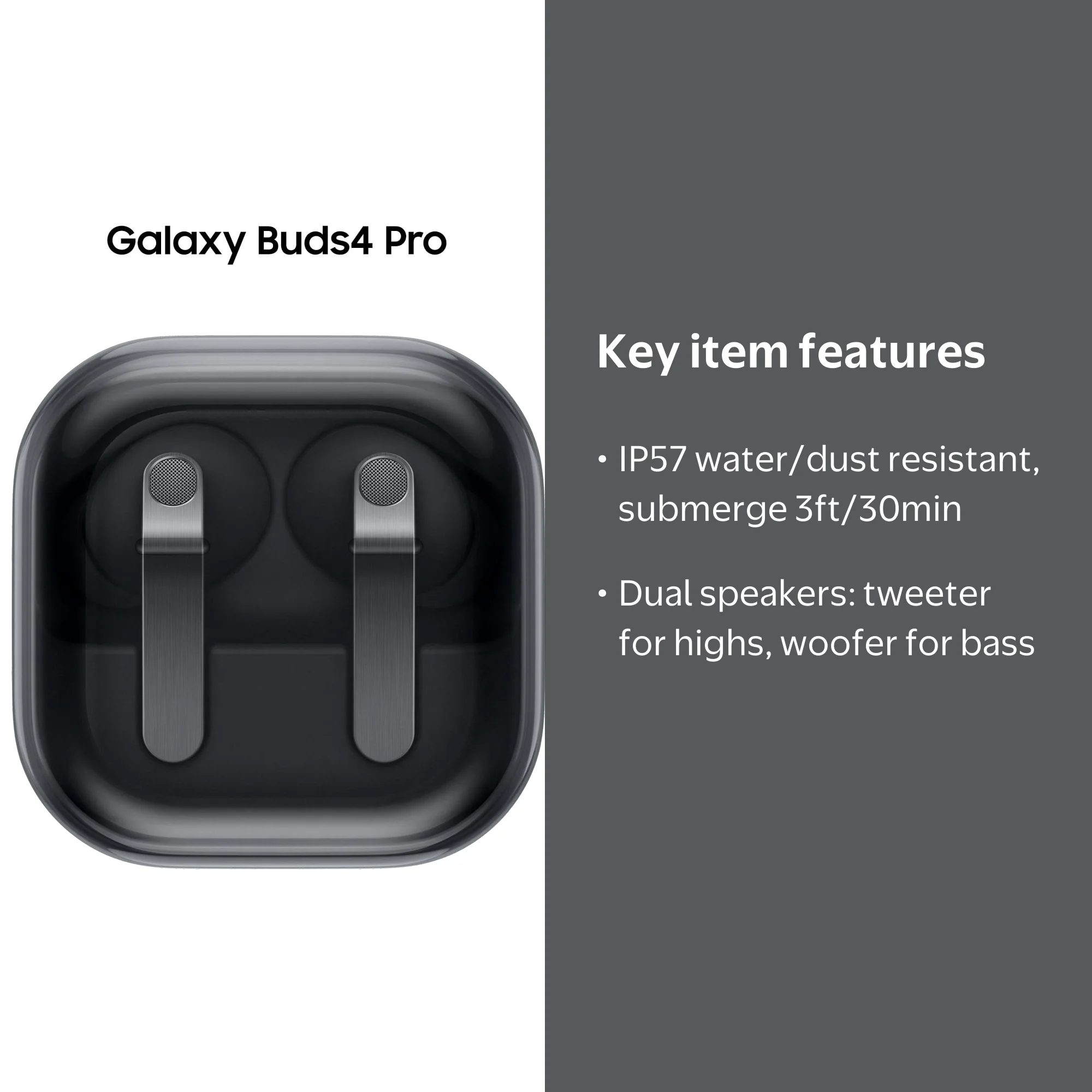 Samsung Galaxy Buds4 Pro Bluetooth Headphones and Charging Case