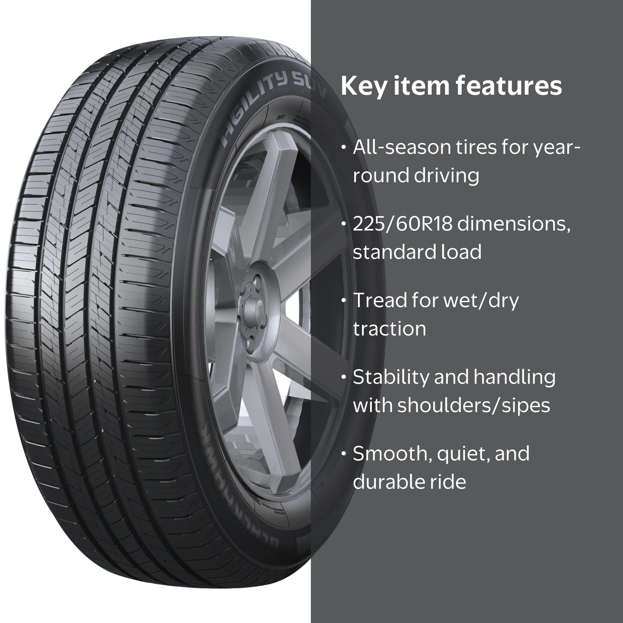 Blackhawk, Agility SUV All Season Tire, 225/60R18 100H - Walmart.com