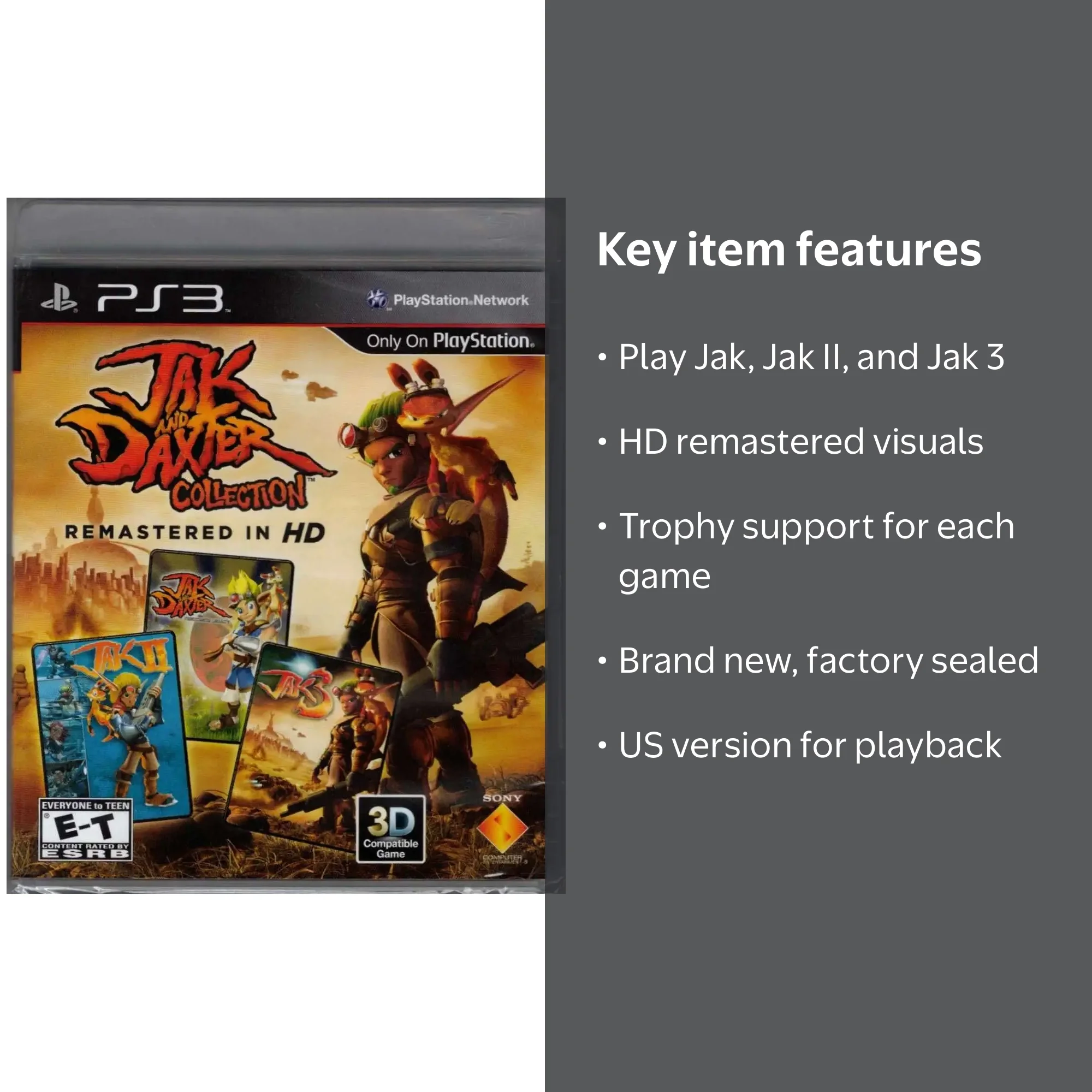 Jak & Daxter Collection PS3 (Brand New Factory Sealed US Version