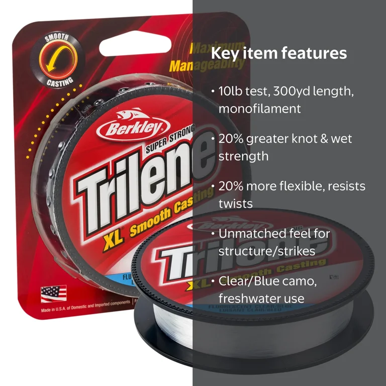 Berkley Trilene XL Monofilament Fishing Line, 10 lb 300 yd