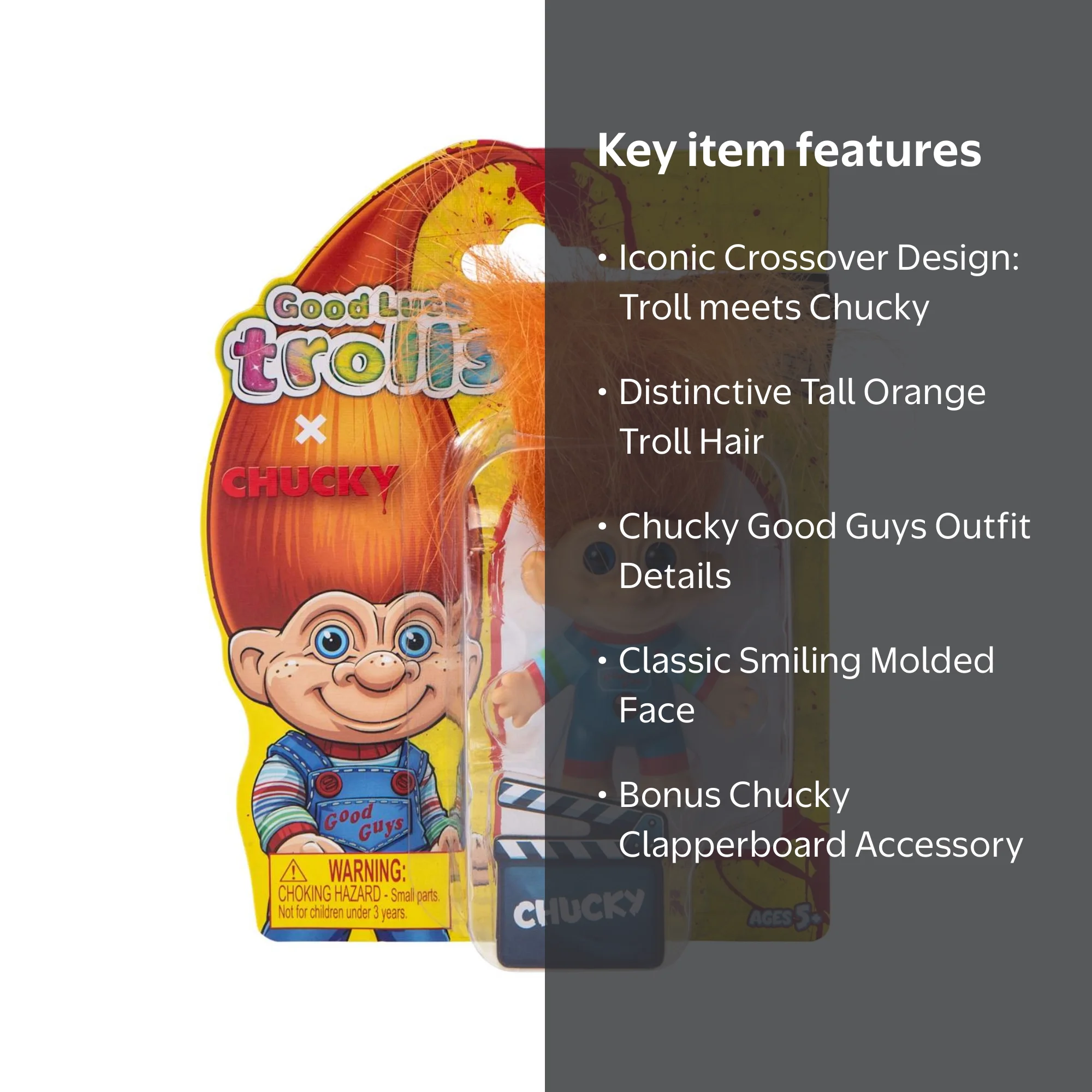 Good Luck Trolls x Chucky Movie Icon Troll Doll Figure - Walmart.com