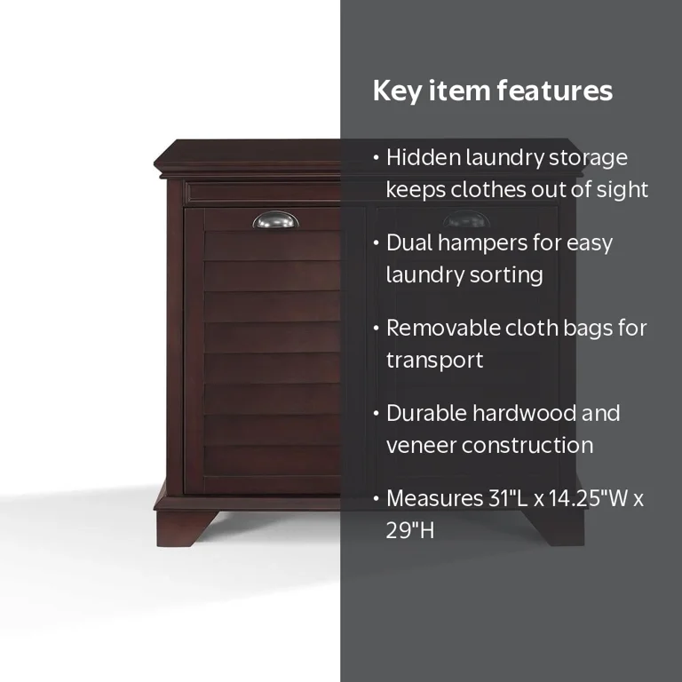 Crosley Furniture Lydia Linen Laundry Hamper, Espresso - Walmart.com