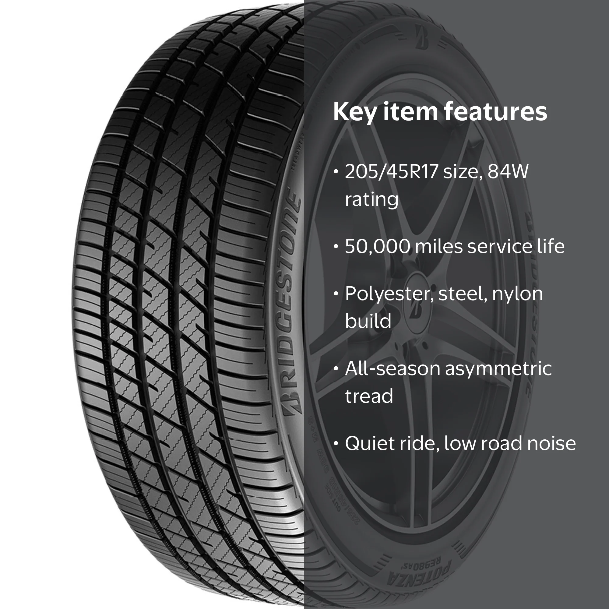 Bridgestone Potenza RE980AS+ Performance 205/45R17 84W Passenger