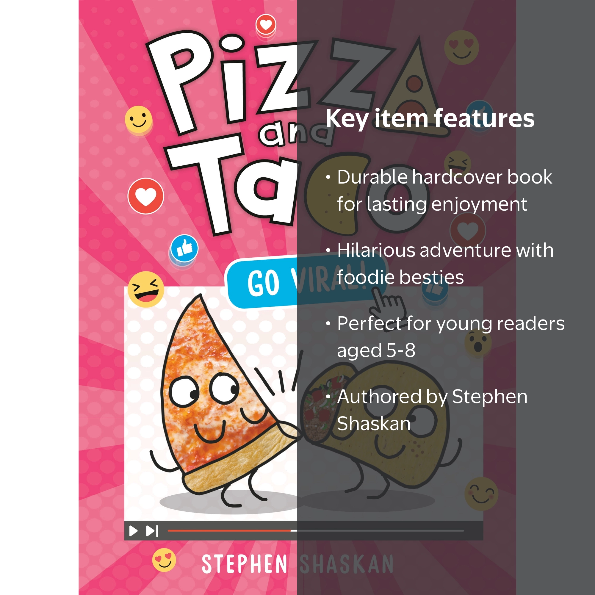 Stephen Shaskan, Graphic Novel, Pizza and Taco Go Viral, Hardcover