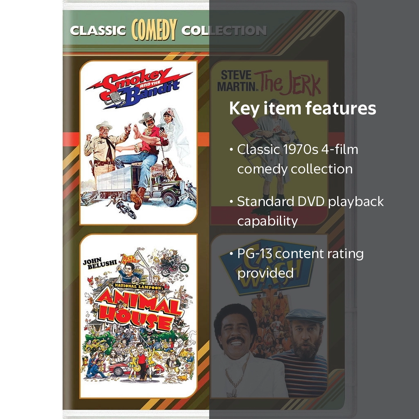 70S 4-Film Comedy Collection (Animal House/Car Wash/Jerk/Smokey