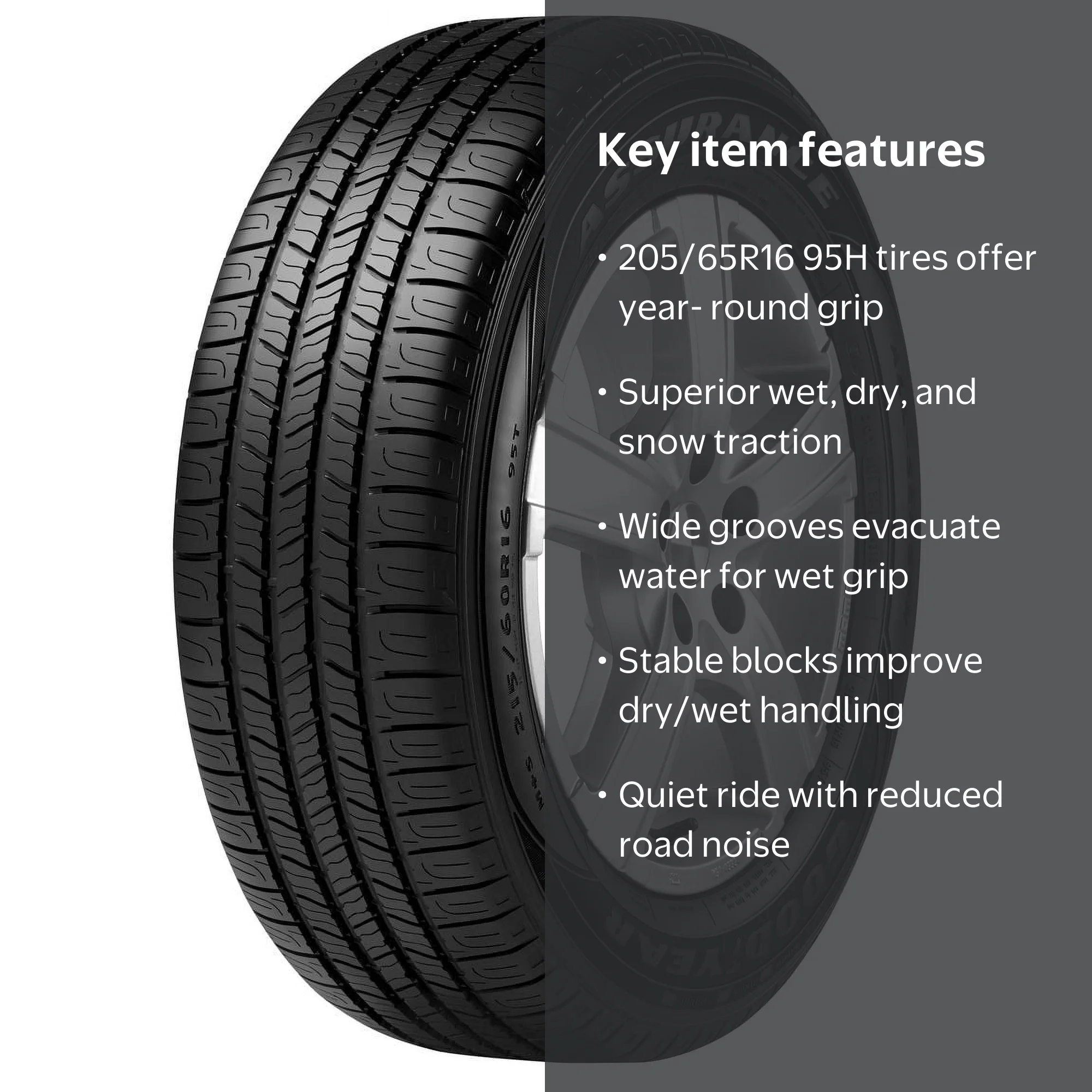 Goodyear Assurance All-Season 205/65R16 95H Passenger Tire for
