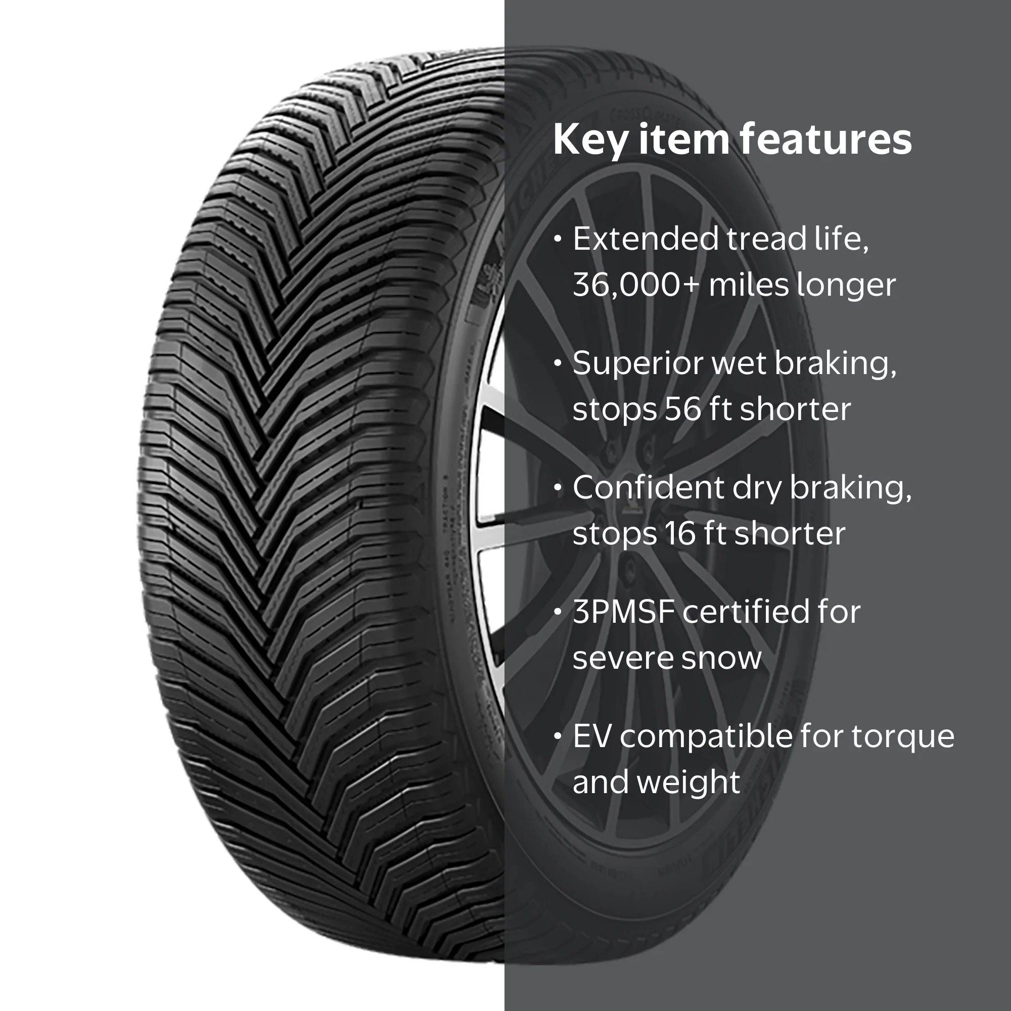 Michelin CrossClimate2 All-Season 225/45R18/XL 95V Tire - Walmart.com
