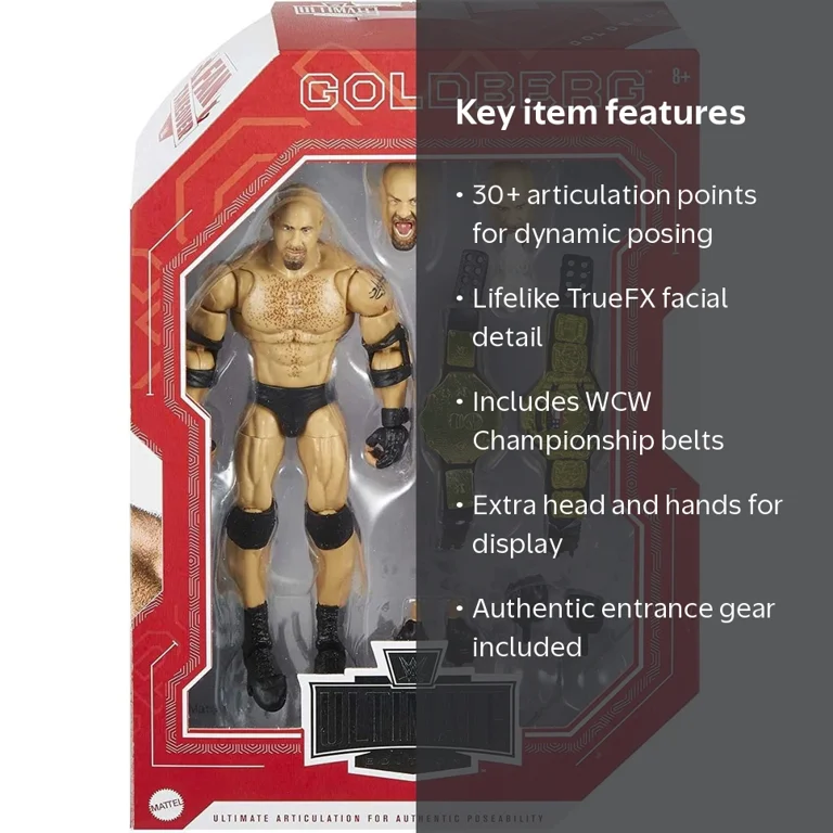 WWE Ultimate Edition Goldberg Action Figure with WCW Championships